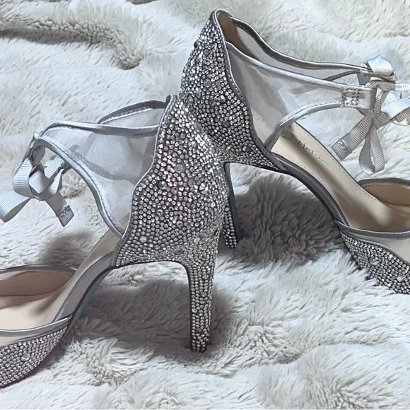 W7.5 Betsey Johnson Rhinestone Stilettos - Picture 4 of 14